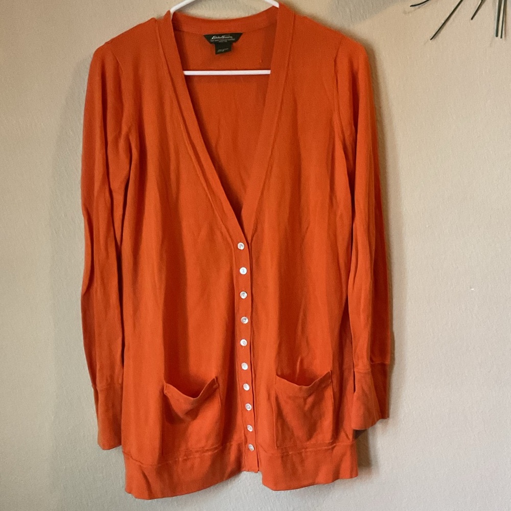 Eddie Bauer Vibrant Orange Women's Cardigan